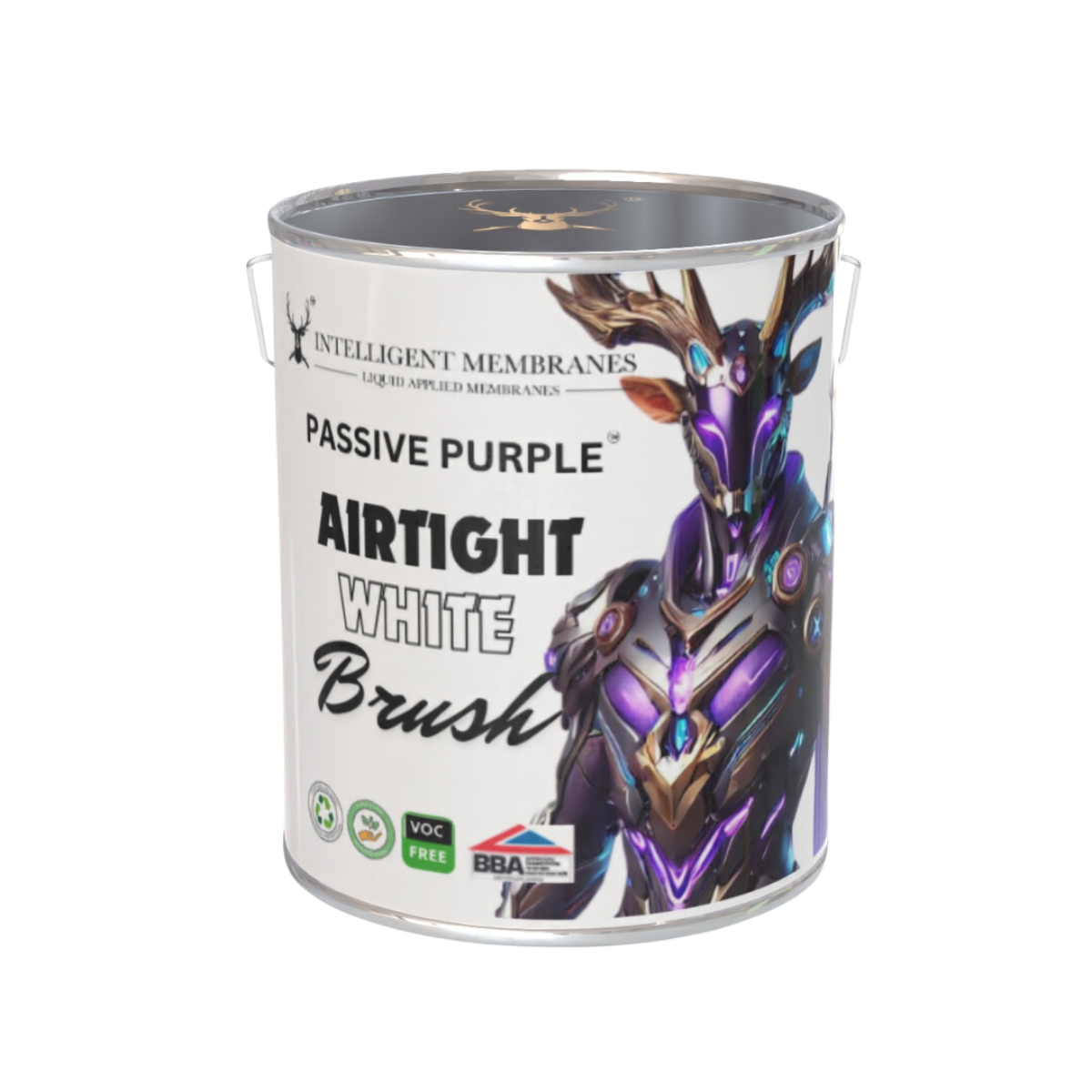 white airtight paint that is brush applied airtight paint that has fibres in to span and large gaps to make any form of construction airtight