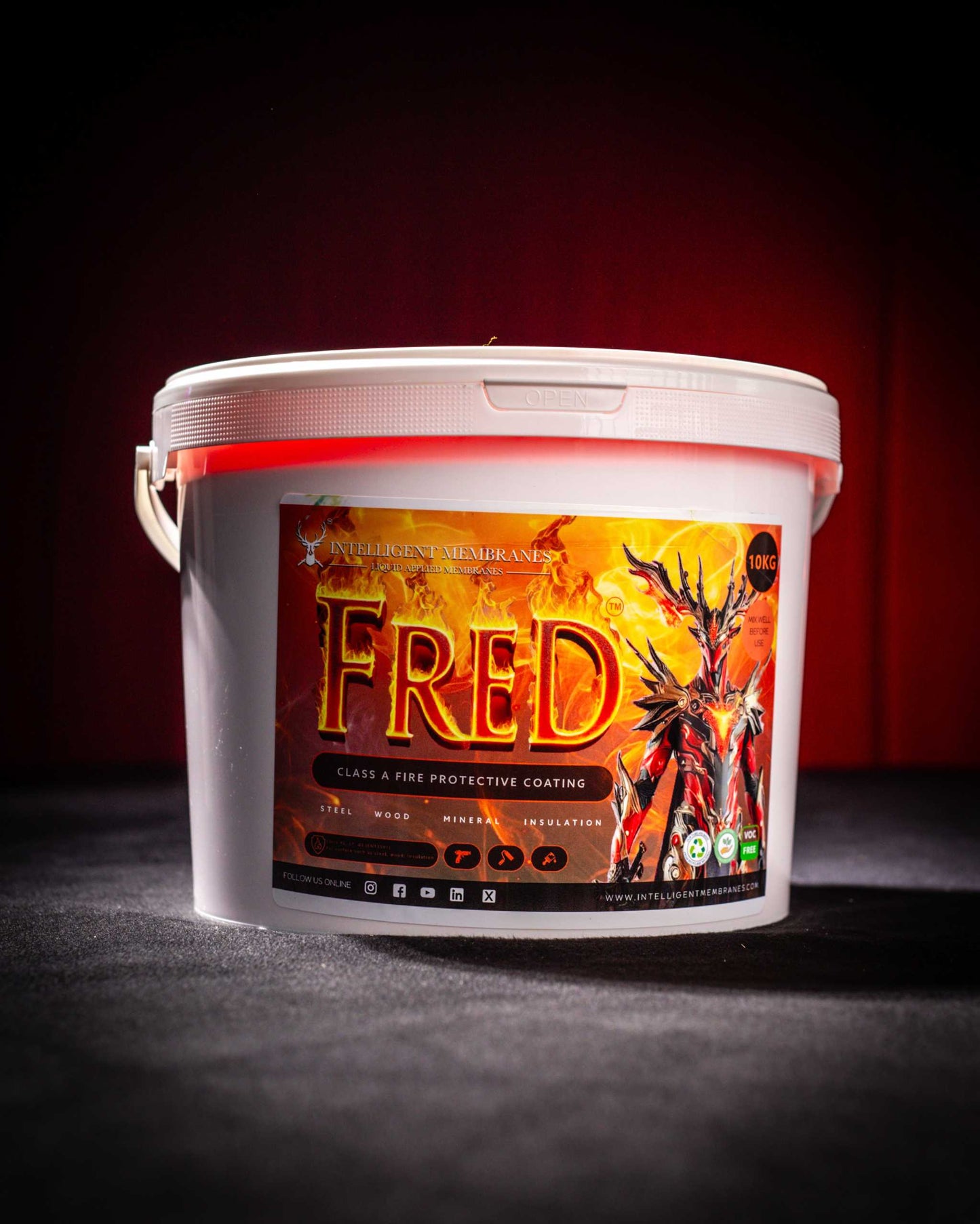 FRED fire retardant intumescent thermal barrier coating for timber and spray foam