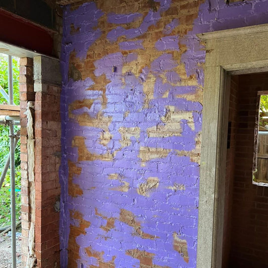 Retrofit airtight paint – Passive Purple applied for improved energy efficiency and airtightness in existing buildings
