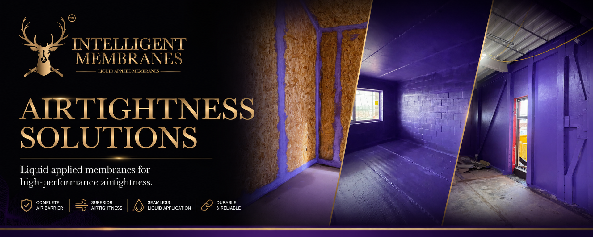 Airtightness solutions — Passive Purple liquid airtight membrane paint for passing air tests, Part L and Passivhaus