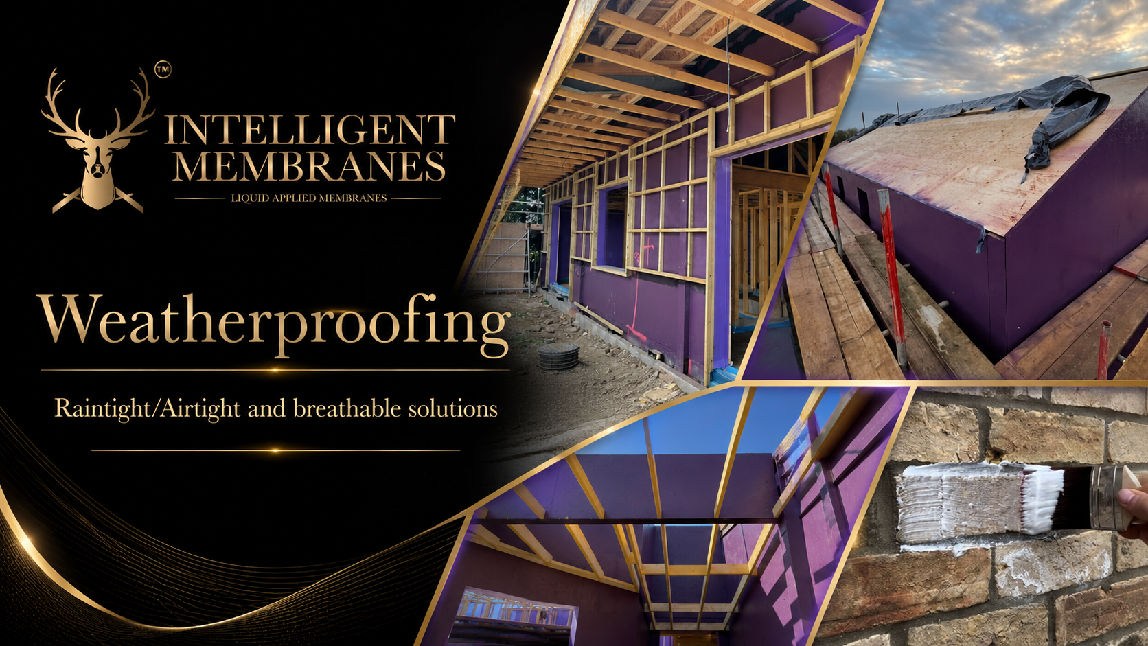 Weatherproofing solutions — Passive Purple External liquid weatherproof facade membrane, raintight and vapour open