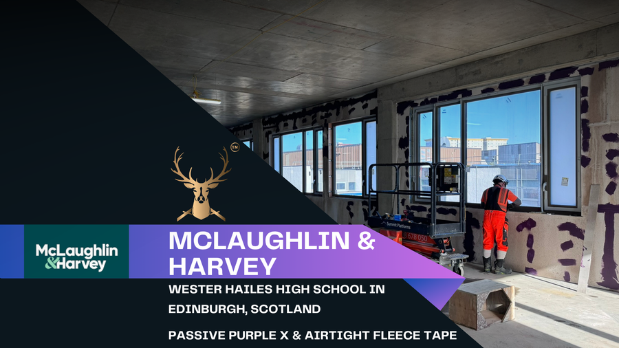 0.078 ACH at Wester Hailes High School - Passive Purple X on McLaughlin & Harvey’s £44m Passivhaus School