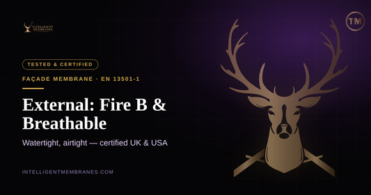 Passive Purple External — fire class B, watertight and breathable façade membrane