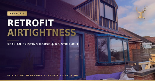 Retrofit airtightness — sealing an existing house with Passive Purple liquid airtight membrane