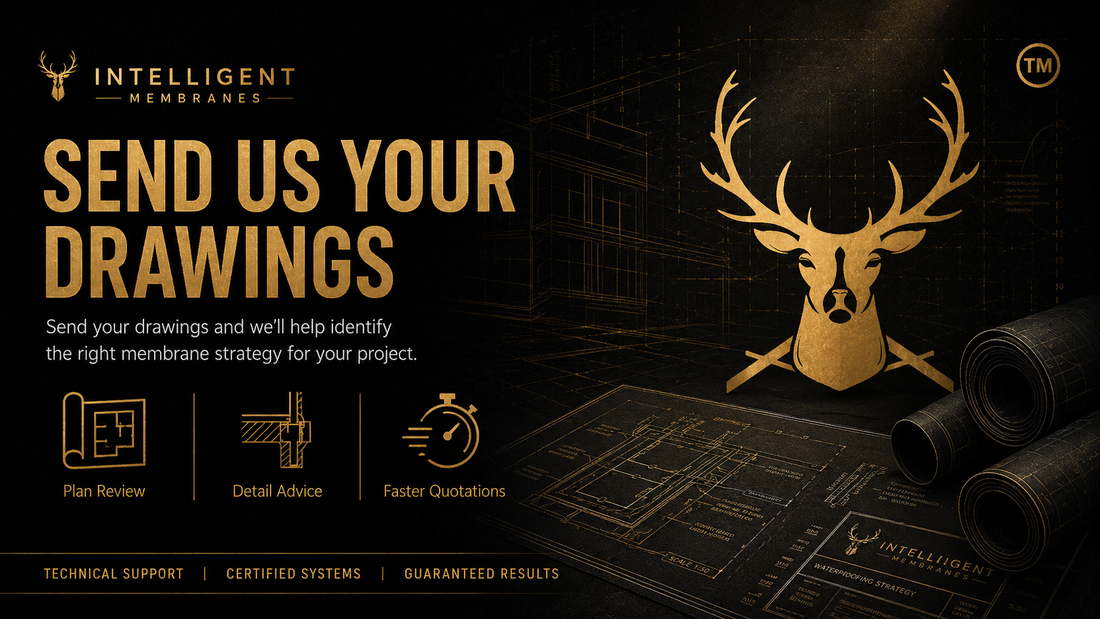 Send us your drawings — free airtight line and vapour control markup from the Intelligent Membranes technical team