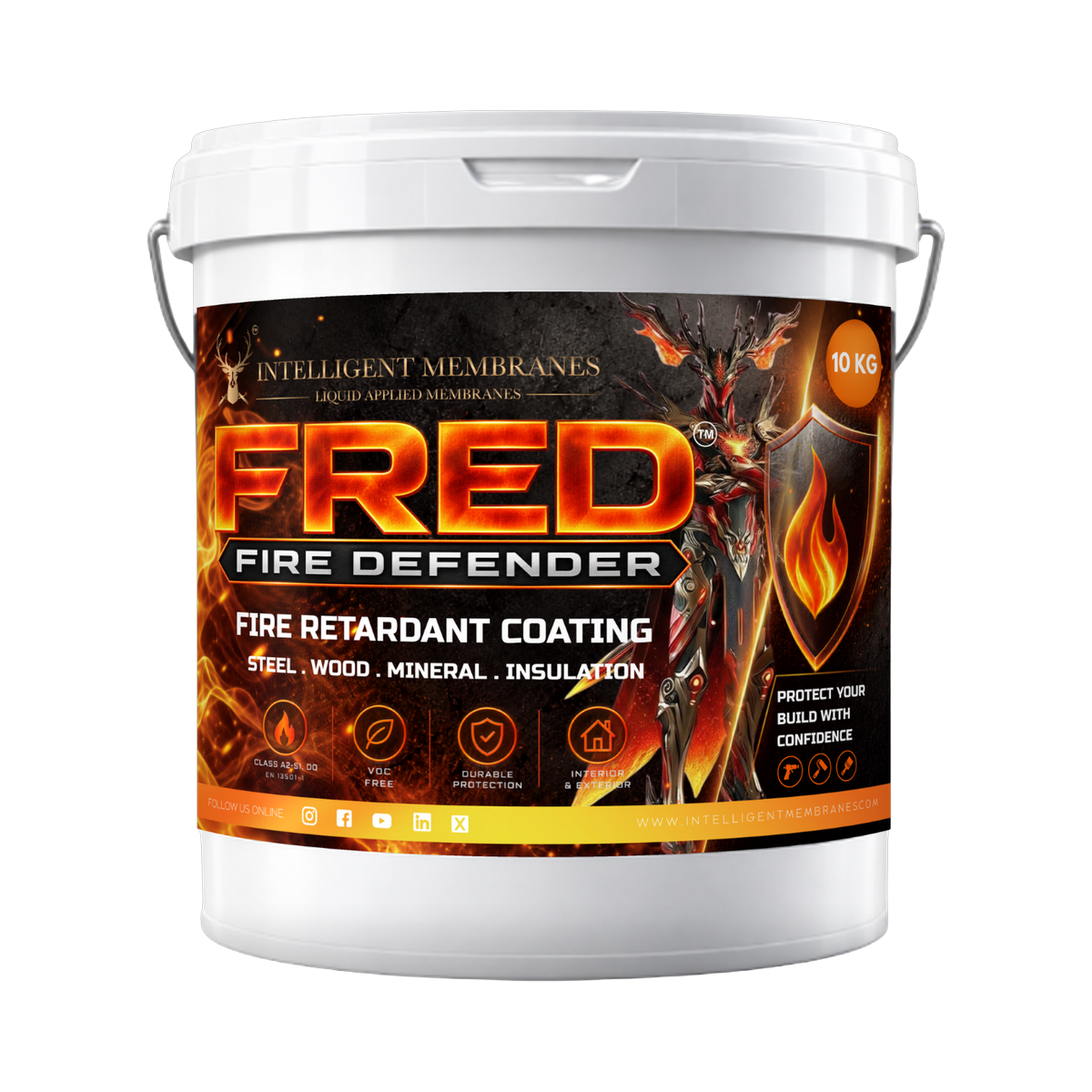 FRED fire retardant coating 10kg tub