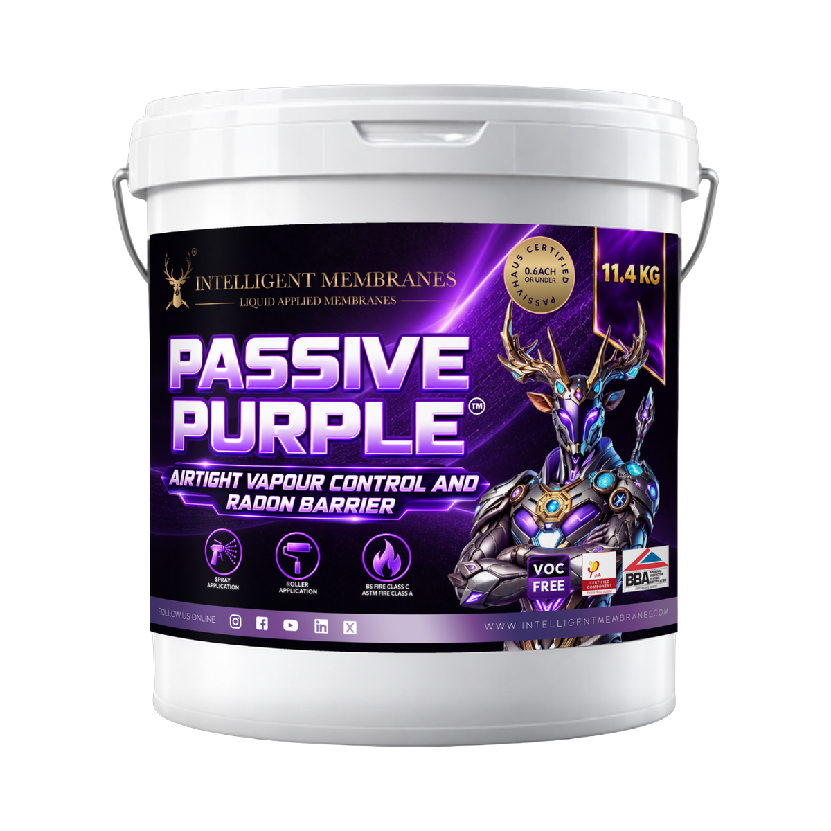 Passive Purple airtight paint 11.4kg tub