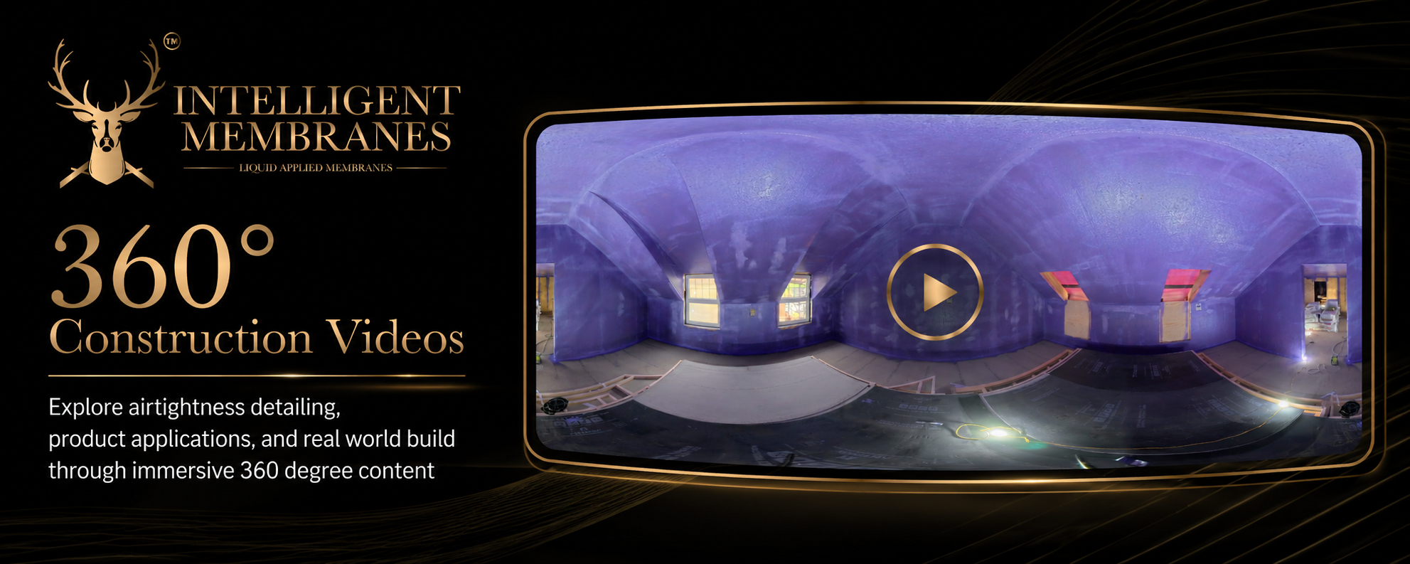 360 degree airtightness videos — Passive Purple installed on site