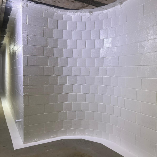Passivhaus-certified Airtight White applied in heritage building basement.