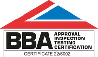 BBA certification logo indicating independent approval, inspection, testing, and certification for building products such as Passive Purple Internal and Passive Purple Brush, Certificate 22/6002.