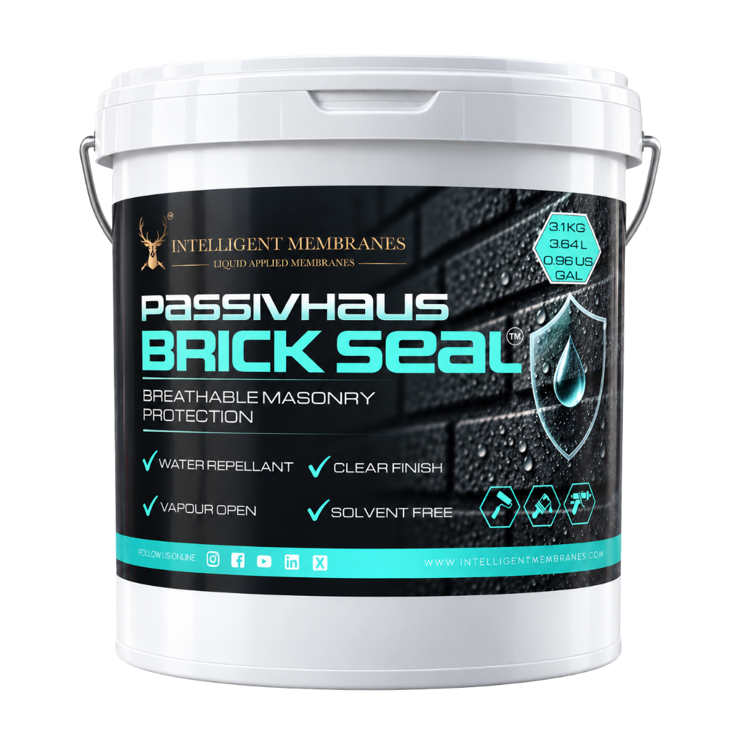 Passivhaus Brickseal - Spray / Roller / Brush applied Weatherproof Masonry Damp Proof Paint