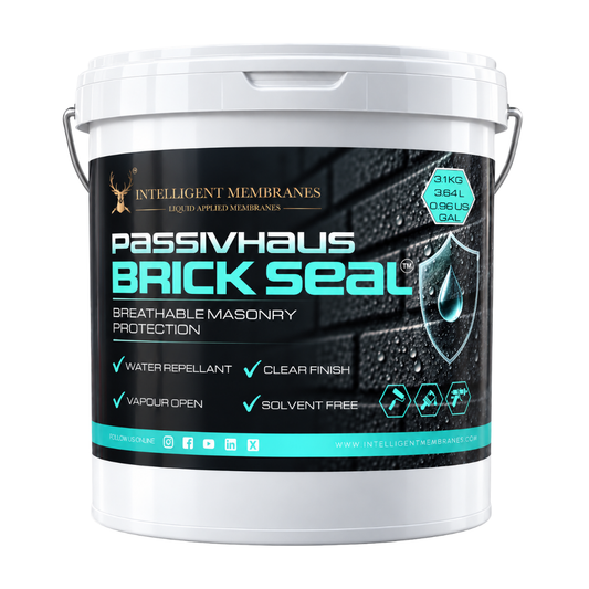 Passivhaus Brickseal - Spray / Roller / Brush applied Weatherproof Masonry Damp Proof Paint