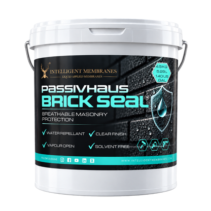 Passivhaus Brickseal - Spray / Roller / Brush applied Weatherproof Masonry Damp Proof Paint