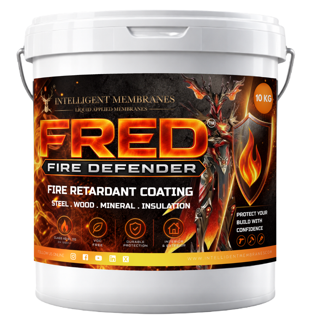 FRED - Fire Retardant Thermal Barrier Intumescent Coating (Class A2-S1, D0) Timber and Spray Foam