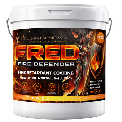 FRED - Fire Retardant Thermal Barrier Intumescent Coating (Class A2-S1, D0) Timber and Spray Foam