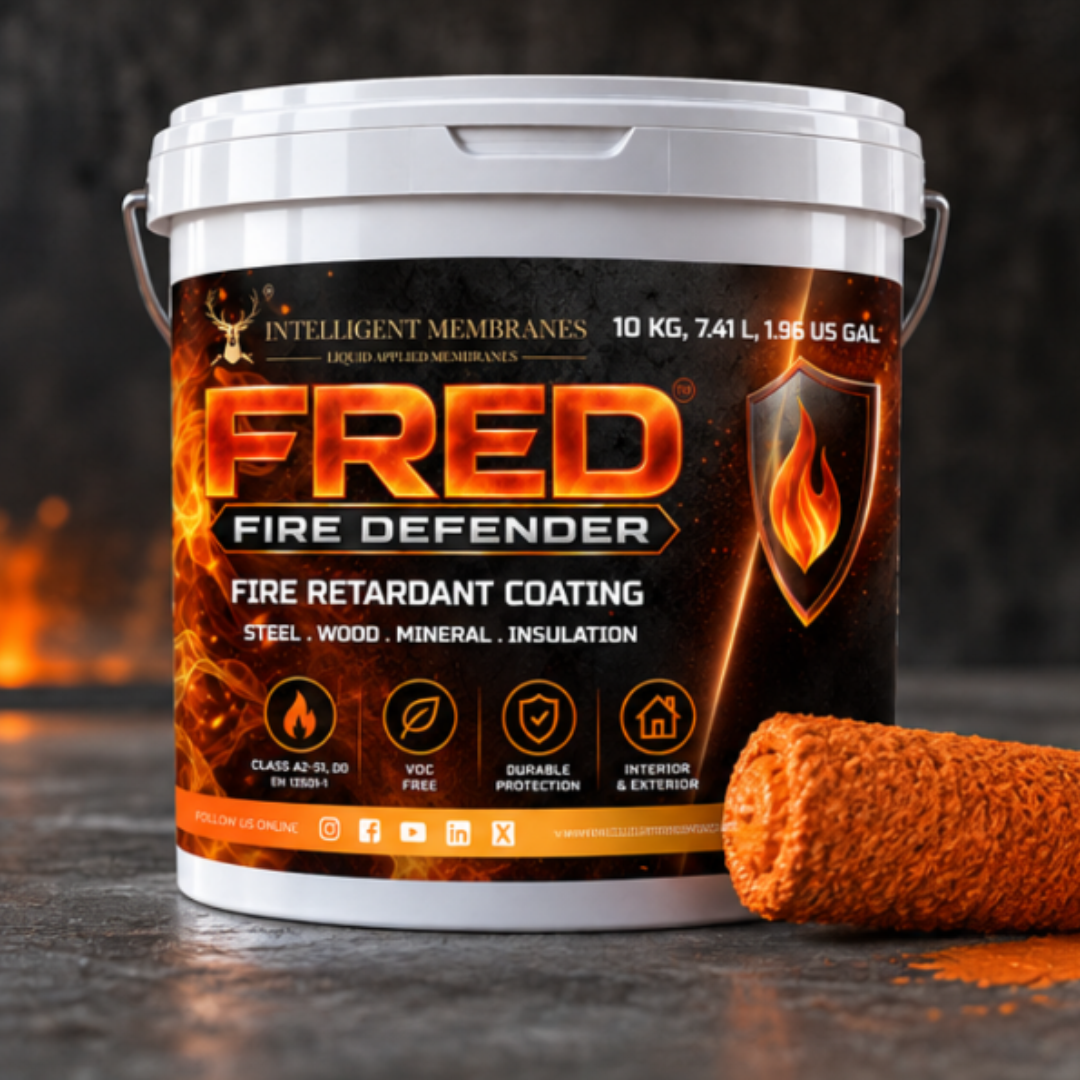 FRED - Fire Retardant Thermal Barrier Intumescent Coating (Class A2-S1, D0) Timber and Spray Foam