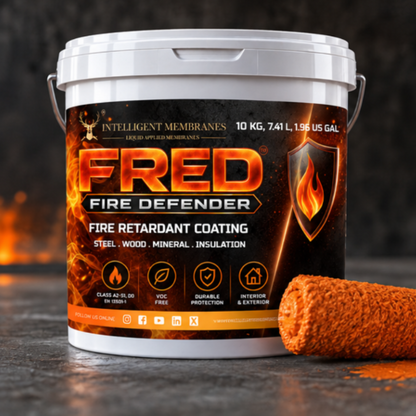 FRED - Fire Retardant Thermal Barrier Intumescent Coating (Class A2-S1, D0) Timber and Spray Foam