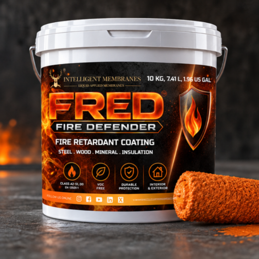FRED - Fire Retardant Thermal Barrier Intumescent Coating (Class A2-S1, D0) Timber and Spray Foam