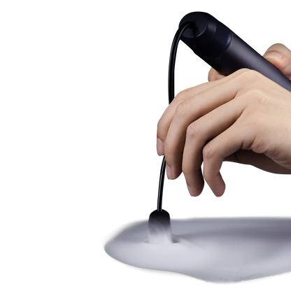 hand held smoke pen being used