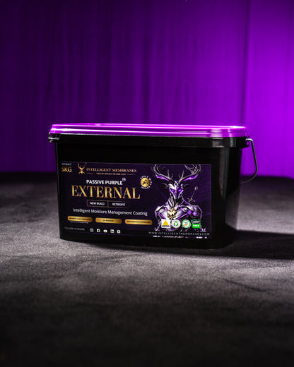 Passive Purple External Airtight Fire Rated Façade Waterproofing Membrane (5kg) - Brush