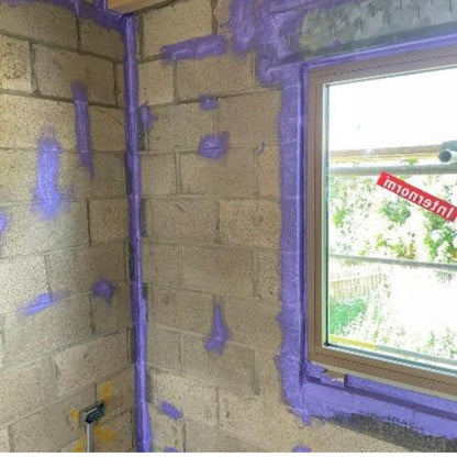 Airtight paint for masonry builds that is brush applied