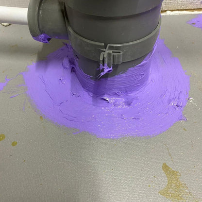 service pipe airtight paint that is brush applied to make an airtight seal