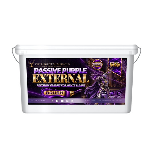 Passive Purple External Airtight Fire Rated Façade Waterproofing Membrane (5kg) - Purple Brush