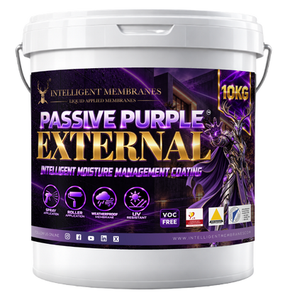 Passive Purple External Airtight Fire Rated Façade Waterproofing Membrane (10kg) - Spray / Roller