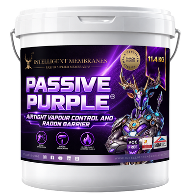 Passive Purple - Vapour Control, Airtight & Smoke Tight Paint  (11.4kg) - Spray / Roller Applied