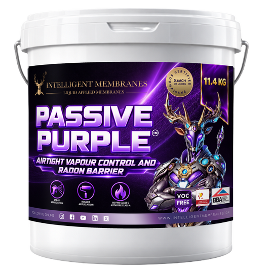 Passive Purple - Vapour Control, Airtight & Smoke Tight Paint  (11.4kg) - Spray / Roller Applied