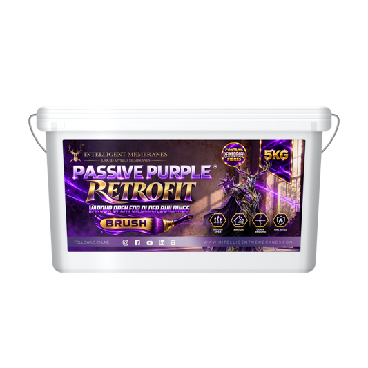 Passive Purple Retrofit – Pintura hermética para rehabilitación (5 kg) – Aplicación con brocha