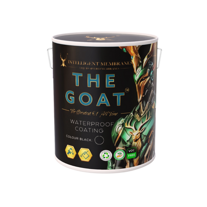 The GOAT 7.5kg thicker grade flexible waterproof coating paint — black, brush or poured