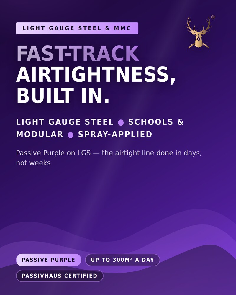 Fast-track airtightness for light gauge steel (mobile banner)