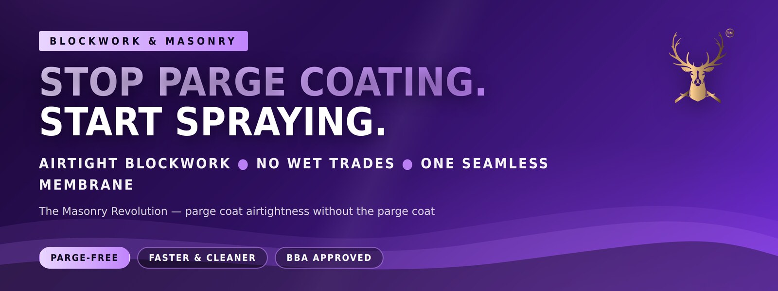 Stop parge coating, start spraying — airtight blockwork with Passive Purple, no wet trades
