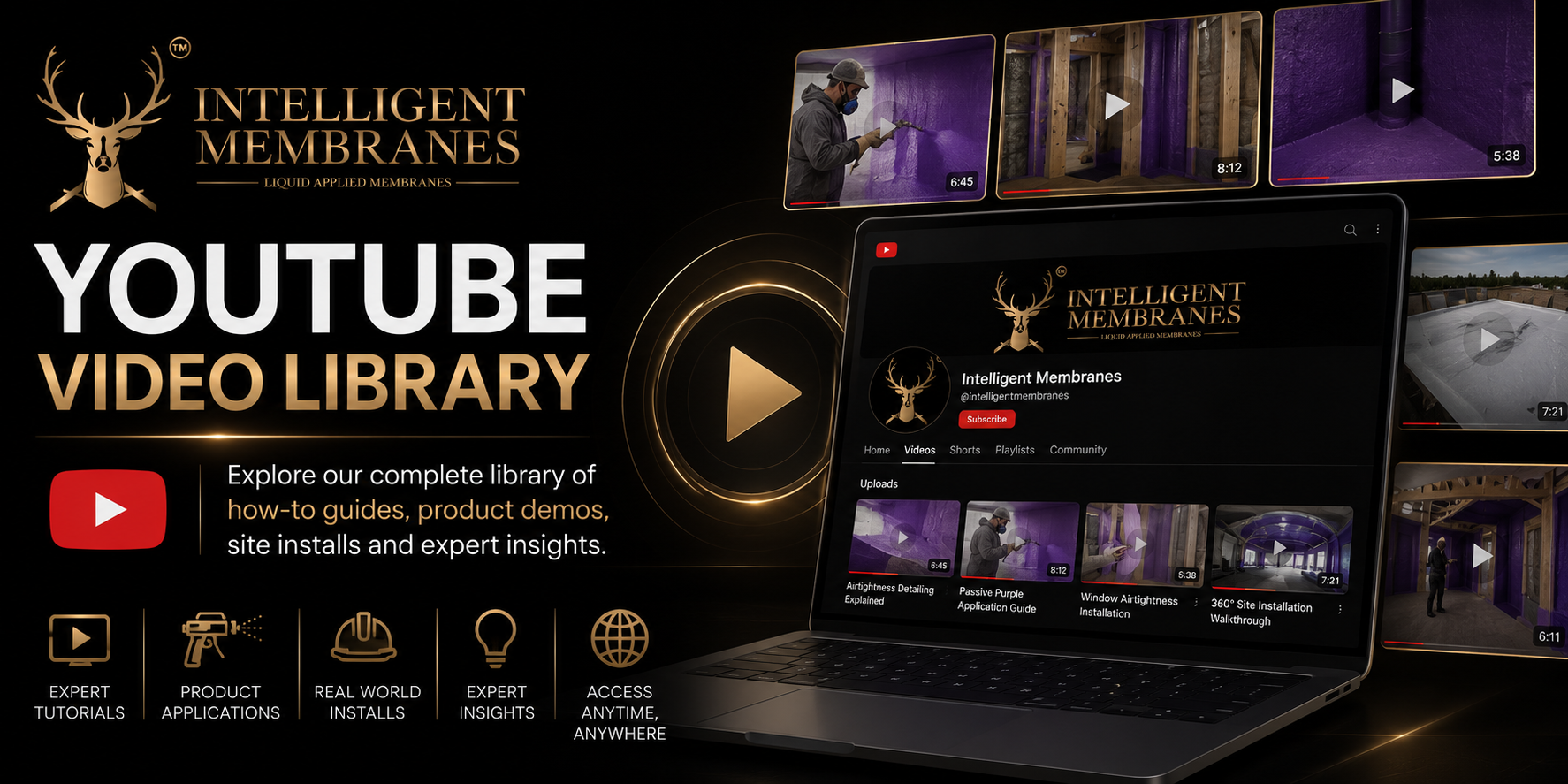 Video library — airtightness CPD, Passivhaus Podcast and product demos from Intelligent Membranes